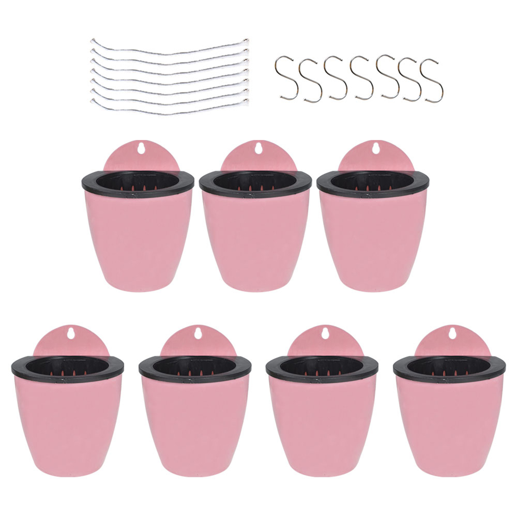 Hanging Plant Baskets Flower Pots 7 Pack Wall Decor Baskets Indoor