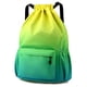 thumbnail image 3 of Mochila con cordón impermeable bolsa de gimnasio para hombres y mujeres ( ) amarillo verde, 3 of 9