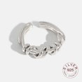 thumbnail image 1 of Anillo interwave de Plata de Ley 925 de alta calidad, anillo redondo clásico para dedo, regalo de joyería de compromiso de boda para mujer, 1 of 2