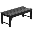 thumbnail image 1 of Ellendale Poly Plastic Backless Adirondack Bench in Black, 1 of 6