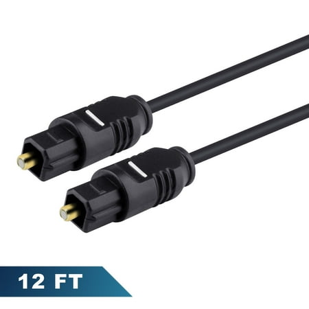 Insten Digital Optical Audio TosLink Cable - Molded - M/M, 12 FT / 3.7 M, (M Audio Av40 Best Price)
