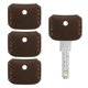 thumbnail image 1 of Cubiertas de Llave de Cuero Uxcell [4 Pcs] - Identificadores de Llave - [Café] Protectores de Etiquetas de Llave, 1 of 7
