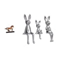 thumbnail image 1 of Figura de caballo en miniatura, escultura coleccionable de cerámica, estatua sentada, adorno delicado electrochapado, decorativo, adecuado para el, 1 of 8