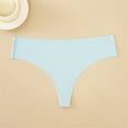 thumbnail image 4 of Panties for Women,Fashion Low Waist Striped Briefs for Women Comfortable Lace Trim Everyday Panties,Womens Underwear,Light Blue,M, 4 of 5