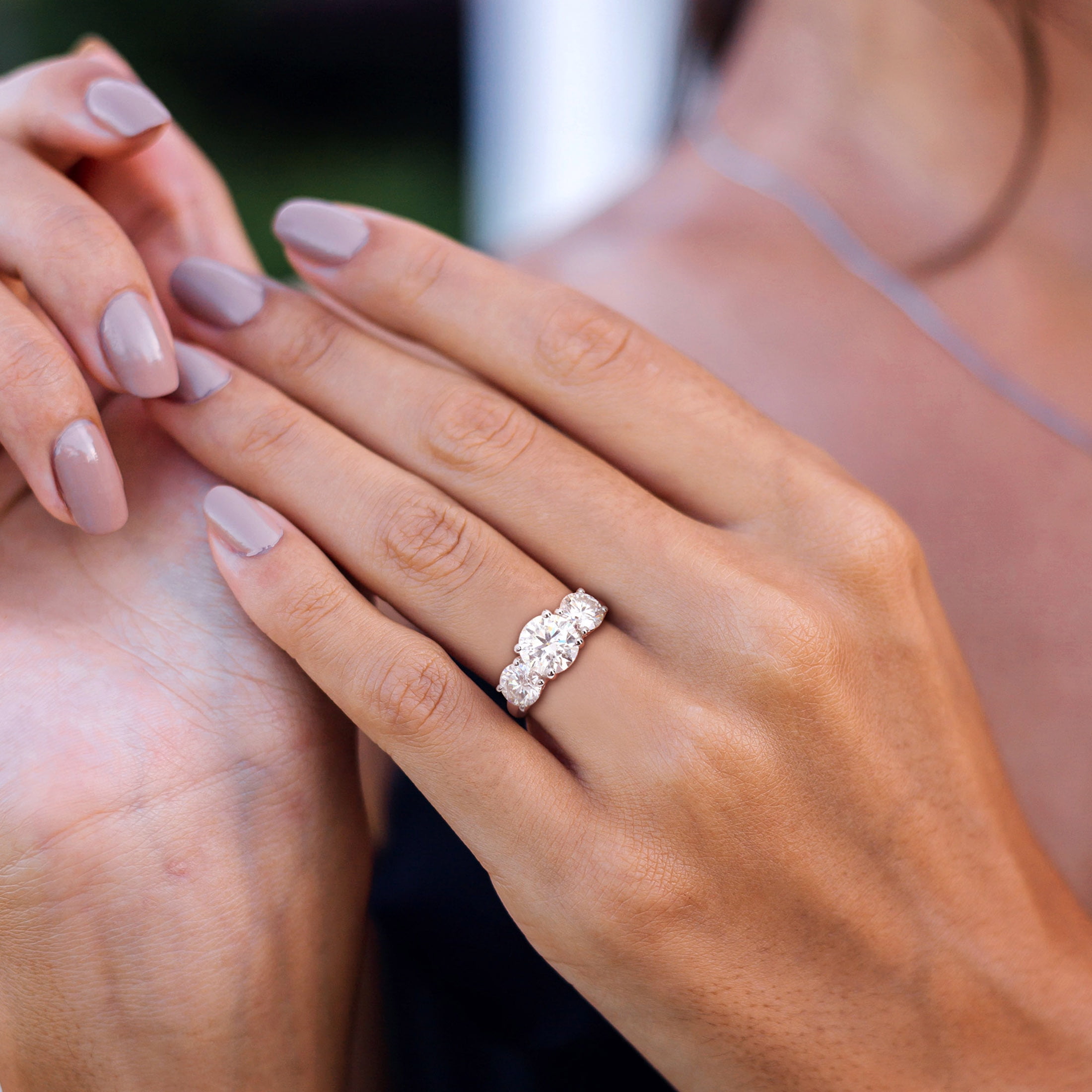 Everly Women's Created Moissanite Sterling Silver Ring