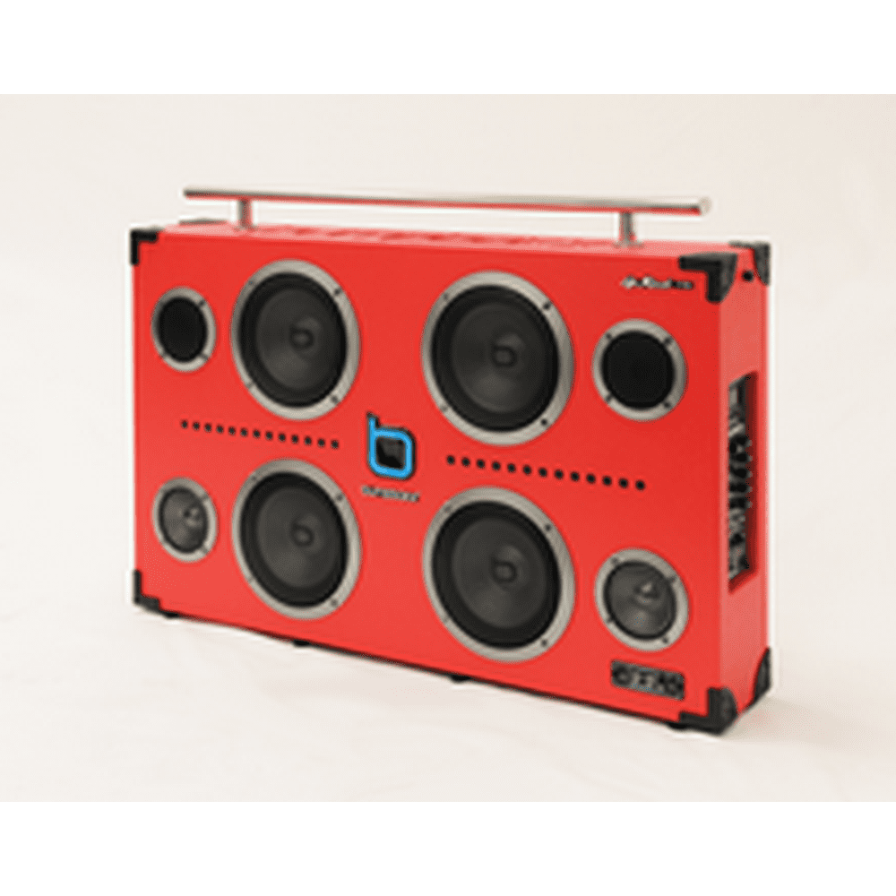 Bumpboxx Bluetooth Boombox Uprock V1s Red Retro Boombox with