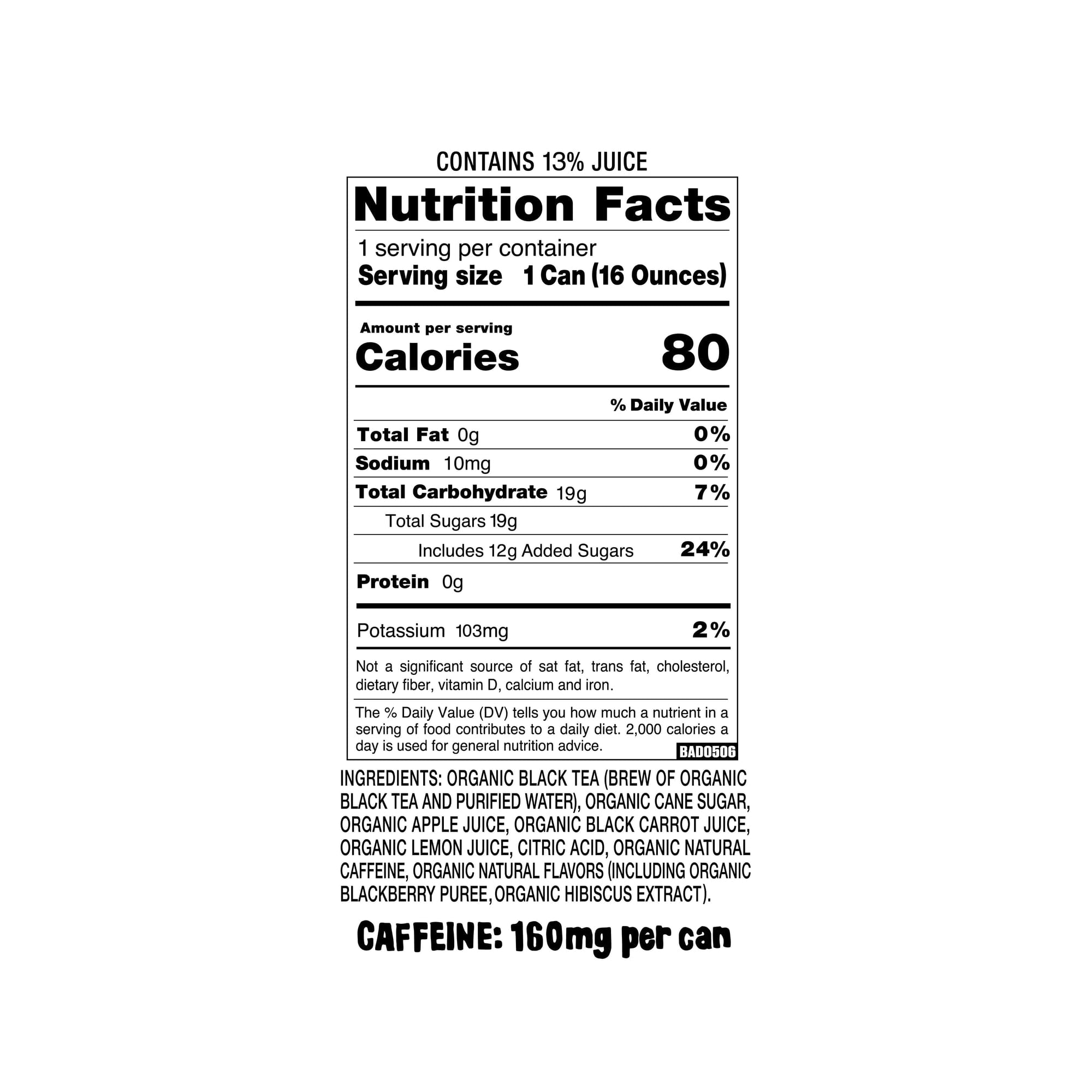 (Pack Of 12) Drink Weird Tea Hibiscus Black Agua De Jamaica 16 Fo