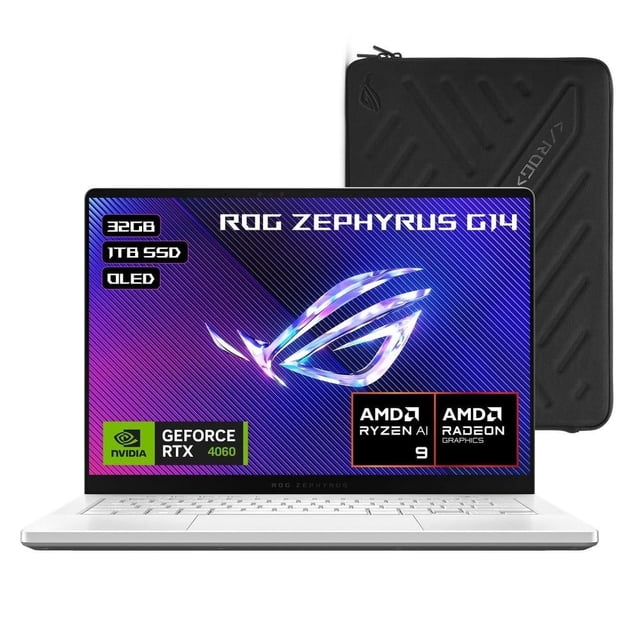 Laptop Asus ROG GA403UV-QS119W AMD Ryzen 9 8va RTX4060 32GB 1TB Plata