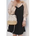 thumbnail image 4 of Kukuzhu Straw Bags for Women Hand-woven Bucket Straw Bag Small Straw Tote Summer Beach bag, 4 of 6