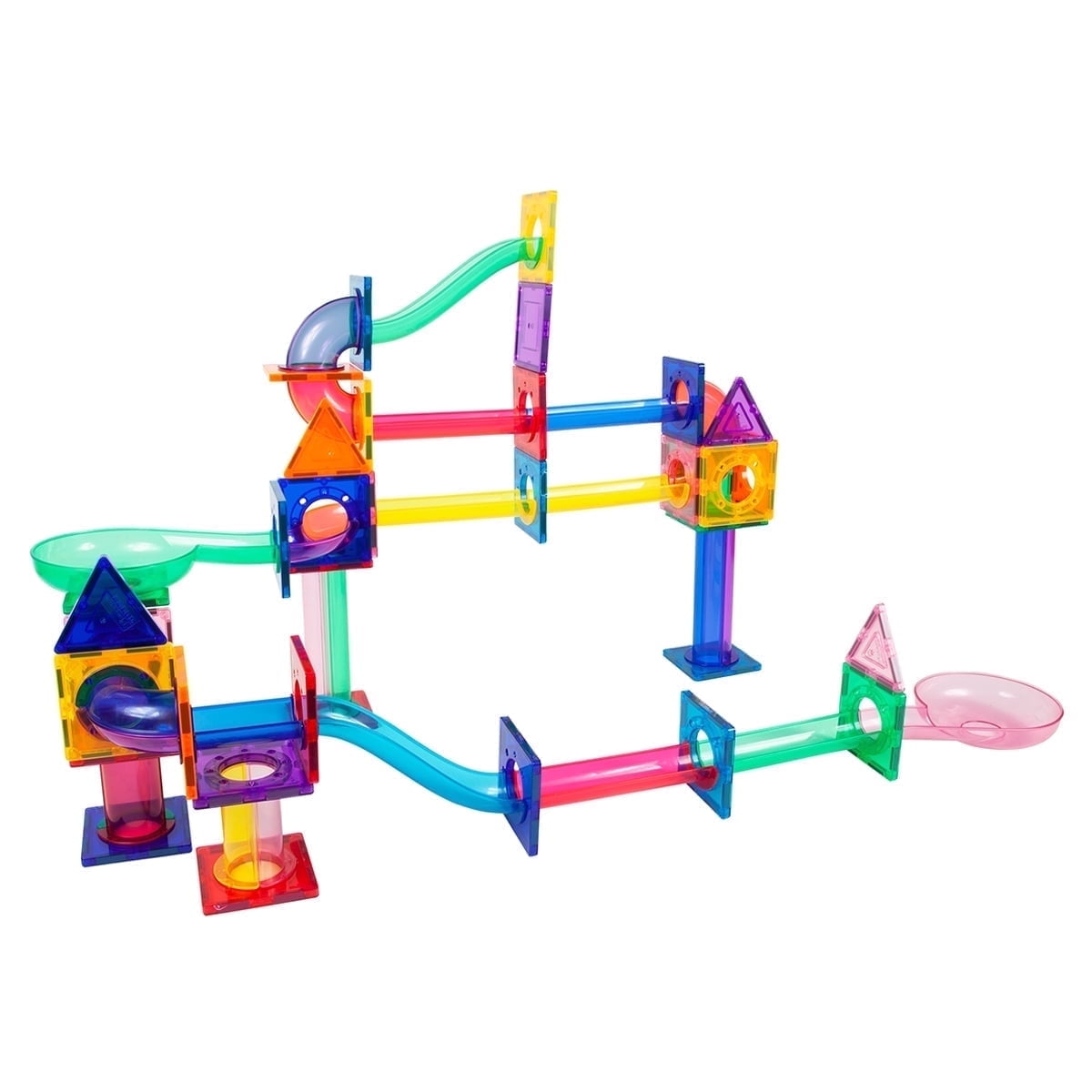 Picasso Tiles 71-Piece Marble Run Magnetic Tiles Set photo 7