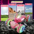 thumbnail image 3 of Nicella RC Stunt Car, Pink Remote Control Cars for Girls 8-12, Gesture Sensing RC Drift Cars Light & Music,4WD Double Sided 360° Rotates Controlled Car, Birthday Gift for Girls, 3 of 9