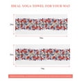 thumbnail image 6 of Blue Red Yoga Mat Towel Absorbent Yoga Sweat Towels Microfiber Hot Yoga Blanket for Bikram Pilates 4th of July Yoga Towel for Hot Yoga Non Slip, Independence Day Flowers Red Blue 26"x74", 6 of 7