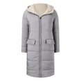 thumbnail image 4 of Siilsaa Women's 2024 Winter Fashion Clothes Oversized Shearling Fleece Long Coats Jackets Silver,M, 4 of 5