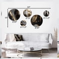 thumbnail image 4 of Designart "Captivating Marble Gold and Black III" Abstract Marble Metal Wall Art Set of 5 Piece, 4 of 5