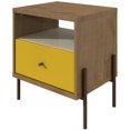 thumbnail image 1 of Manhattan Comfort Joy Table de Chevet 1 Tiroir en Jaune et Marron, 1 of 10