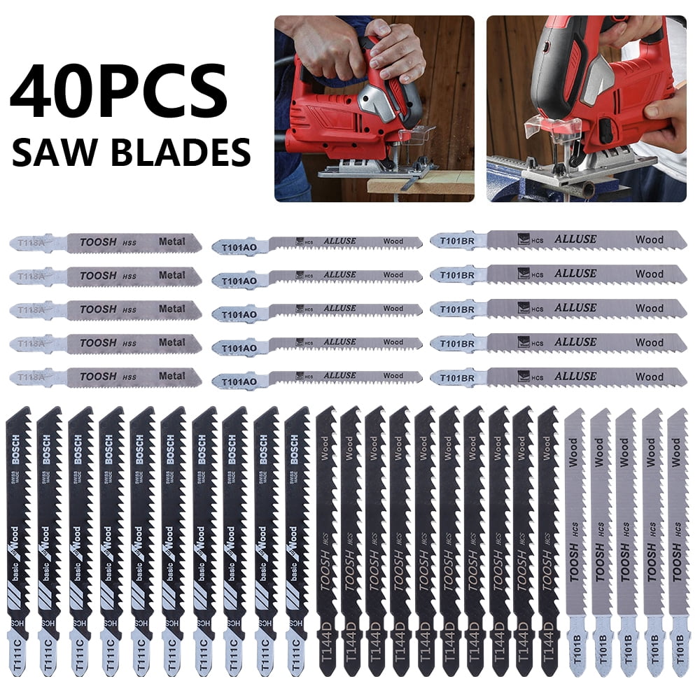40PACK T Shank Jigsaw Blades Set Wood & Metal Fit Dewalt Bosch Makita DIY Tool 