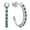 Blue Diamond, variant on Collection 0.15 CT Round Red Diamond J Shaped Hoop Earrings for Women, Sterling Silver