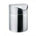 thumbnail image 2 of Stainless Steel Small Mini Trash with Swing Top Lid Countertop Trash Cans for Desk Car Office Kitchen  Pink, 2 of 2