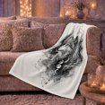 thumbnail image 6 of Mystical Wolf Under Moonlight Celestial Design, Festive Celestial Art Scene, Warm Flannel Blanket for Cabin and Lodge, Wildlife Lovers Father's Day Gift, Festive Home Decor, 6 of 9