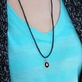 thumbnail image 3 of Adventure Time Marceline Head Antiqued Oval Charm Pendant with Black Satin Cord, 3 of 5