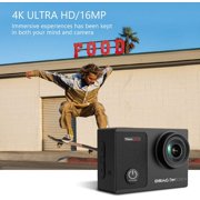 Dragon Touch Vision 3 Pro Action Camera,16MP 4K/60FPS 100ft Underwater Waterproof Camera W/ Touch Screen & Helmet Accessories