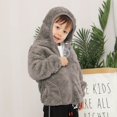 thumbnail image 7 of jsaierl Toddler Boy Girls Fleece Jackets Cute Baby Fleece Hooded Coat Zip Up Fall Winter Warm Outwear Hoodie Solid Color Plush Hoodie, 7 of 7