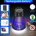 thumbnail image 4 of Bug Zapper, Outdoor And Indoor Insect Killer - Rechargeable Mosquito And Fly Trap, USB LED Light Trap Portable Cordless Electric Mosquito Killer Lamp, Household Backyard Camping Patio Insect Killer, 4 of 8