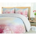 thumbnail image 5 of Ambesonne Modern Duvet Cover Sets, Blossoms Flowers Buds, 2-King, Fuchsia White, 5 of 7