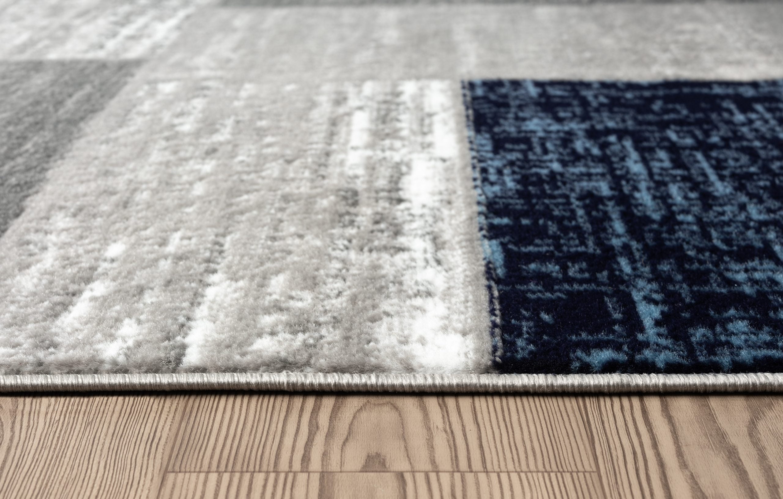L'Baiet Verena Geometric Area Rug Blue Grey 2' x 3' Small Throw Rugs Carpet for Living Room, Bedroom, Dining Table, Office, Hallway, Foyer | Neutral Colorful Modern Abstract Home Decor