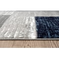 thumbnail image 7 of L'Baiet Verena Geometric Area Rug Blue Grey 2' x 6' Runner Throw Rugs Carpet for Living Room, Bedroom, Dining Table, Office, Hallway, Foyer | Neutral Colorful Modern Abstract Home Decor, 7 of 7