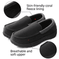 thumbnail image 3 of Berhood House Slippers for Men Moccasins for Men Warm Fuzzy Indoor Outdoor Bedroom Shoes Blackgrey 14, 3 of 6
