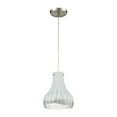 thumbnail image 2 of ELK Home Coastal Scallop Transitional 1-Light Incandescent Satin Nickel Standard Indoor Pendant Lights with Clear Glass, 2 of 4