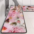 thumbnail image 2 of Kitchen Rugs Sets Of 2,Pioneer Flower Floral Print Pattern Anti Fatigue Kitchen Mat Rugs Non Slip Washable,Decorative Kitchen Floor Mats for Kitchen,Sink,Laundry,17"x47"+17"x47", 2 of 5
