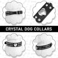 thumbnail image 5 of Collar de cristal para perro, collar de cuero sintético para perro, collar ajustable para perros medianos (Corazón de cristal negro, 37 x 2 cm), 5 of 5