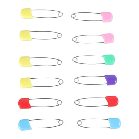 YIEMEEN 12 pcs Colors Safety Locking Baby Cloth Nappy Diaper Craft Pins
