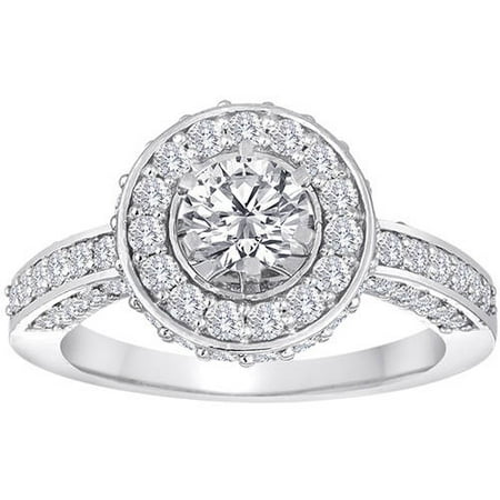 Chetan Collection 1.05 Carat T.W. Diamond 14kt White Gold Designer Bridal Ring