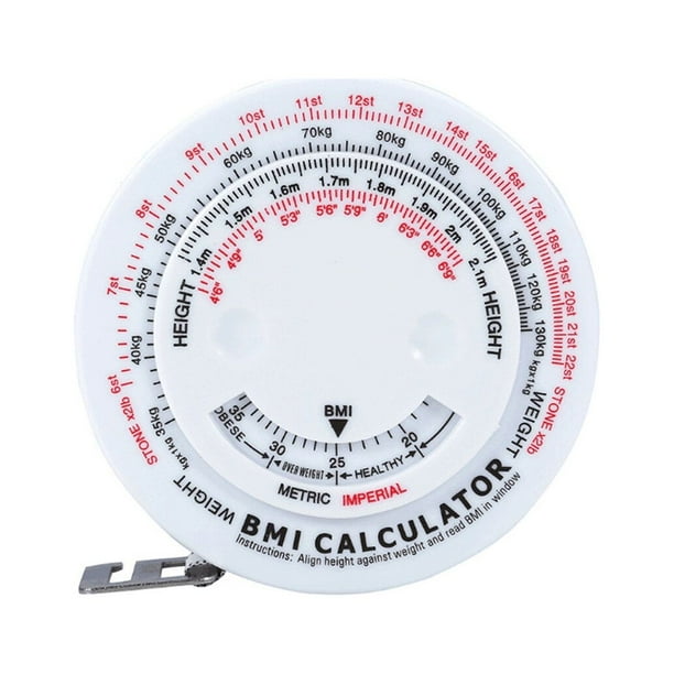 Calculadora de cinta métrica de índice de masa corporal (IMC), báscula corporal de sastre, calibrador de fitness, cinta retráctil para medir la grasa corporal