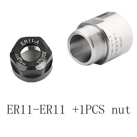 

Minxio Thread Adapter Er11 Er16 Er20 Er25 Er32 Collet Chuck Spindle For Motor For ROTOR ER11-ER11 With Nut