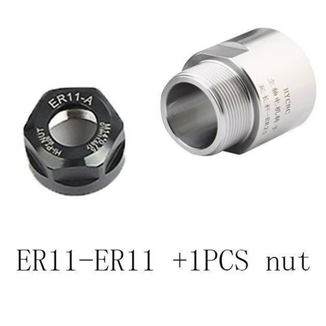 Adaptateur de Thread Er11 Er16 Er20 Er25 Er32 Collet Chuck Broche pour Moteur pour Rotor Er11-Er11 avec Écrou