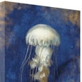 thumbnail image 5 of 18"  Rustic Deep Blue and Gold Jelly Fish Giclee Wrap Canvas Wall Art, 5 of 6