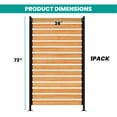 thumbnail image 3 of MOPHOTO Wood Fence Panels 38" W x 71" H Outdoor Fence Privacy Screen, Air Conditioner Fence Trash Can Fence Pool Equipment Enclosure Fence, Fence Panels for Outside,2 Panels, 3 of 7