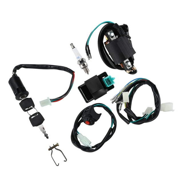 Kill Switch, CDI Box Bujía Mejora La Eficiencia De Combustión Arnés De Cable Confiable Durable Para Kick Start Dirt Pit Bike ATV 50CC 70CC 90CC 110CC-160cc