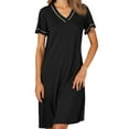 thumbnail image 5 of Kureaily Nightgowns For Women With Built In Bra V Neck Short Sleeve Sleepwear Casual Loose Nightshirts Soft Comfy Sleepshirts Casual Sleepwear, 5 of 6