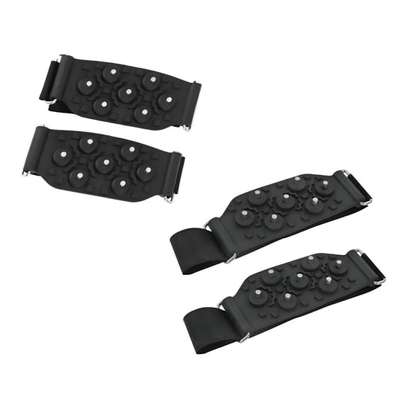 TELOLY 2 Pair 7 Studs Ice Cleats Traction Crampons Footwear for Men, Women, Boots, Mountaineering, Hiking, Running, Walking