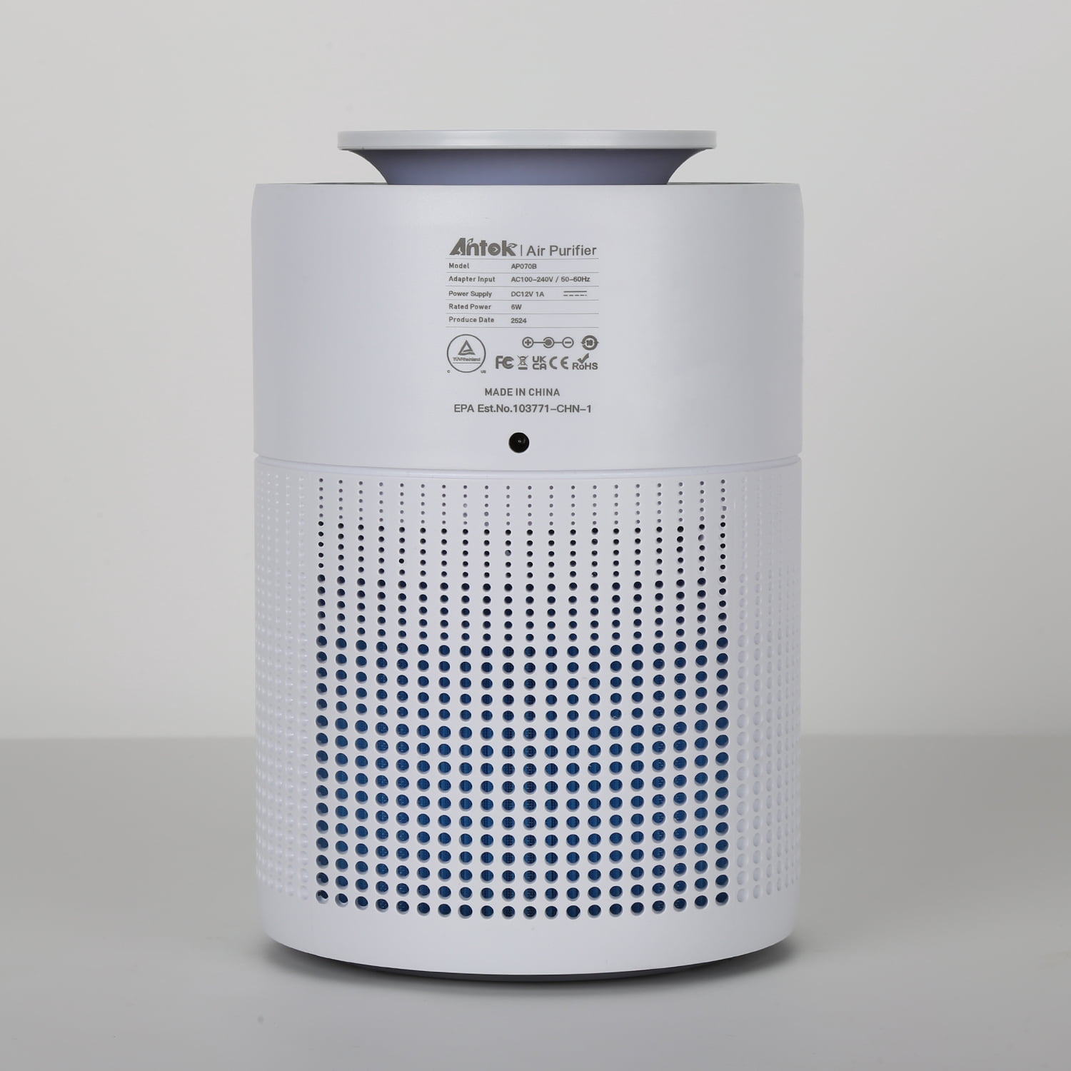 Antok Air Purifier for Rooms up to 798 sq ft, HEPA H13 , Filter, 3-stage Filtration, Turbo Boost, White