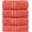 Coral, variant on Elegant Comfort 4-Pack Hand Towels Set - Three Line Popcorn Design, Hotel Quality, 16 x 28 Inches, 100% Turkish Cotton, Soft, Quick-Drying, Highly Absorbent - Amber Gold