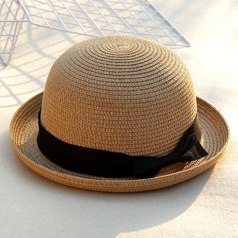 Summer Jazz Hat Ladies Beach British Sun Bucket Panama Sun Hat Cap Anti-UV Summer Jazz Hat Ladies Beach British Sun Bucket Panama Sun Hat Cap Anti-UV