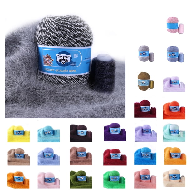 Inteprter Hilo de tejer cálido de 50g, bufandas cálidas DIY, hilo de felpa de ganchillo, tejido a mano para suministros de tejido antiestático, Artesanía No.20 Inteprter HA009039-20