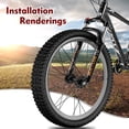 thumbnail image 6 of BUCKLOS 26 x 4.0 inch Fat Bike MTB Suspension Fork, 100mm Travel Spacing Hub 135mm 1 1/8 Straight Tube Manual Lockout 9mm QR Oil Spring Front Forks, fit Snow Beach XC Mountain Bike, 6 of 7