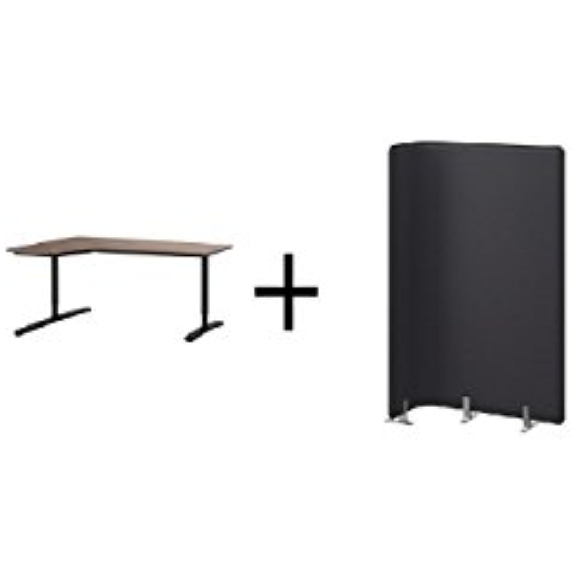 Ikea Corner Desk Left Gray Black Screen For Desk Gray 47 1 4